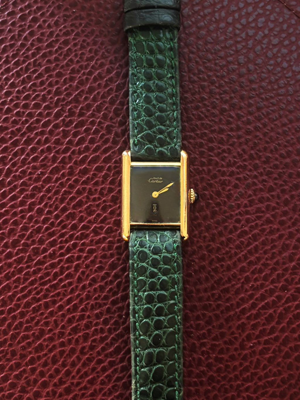 Cartier Tank vermeil Onyx