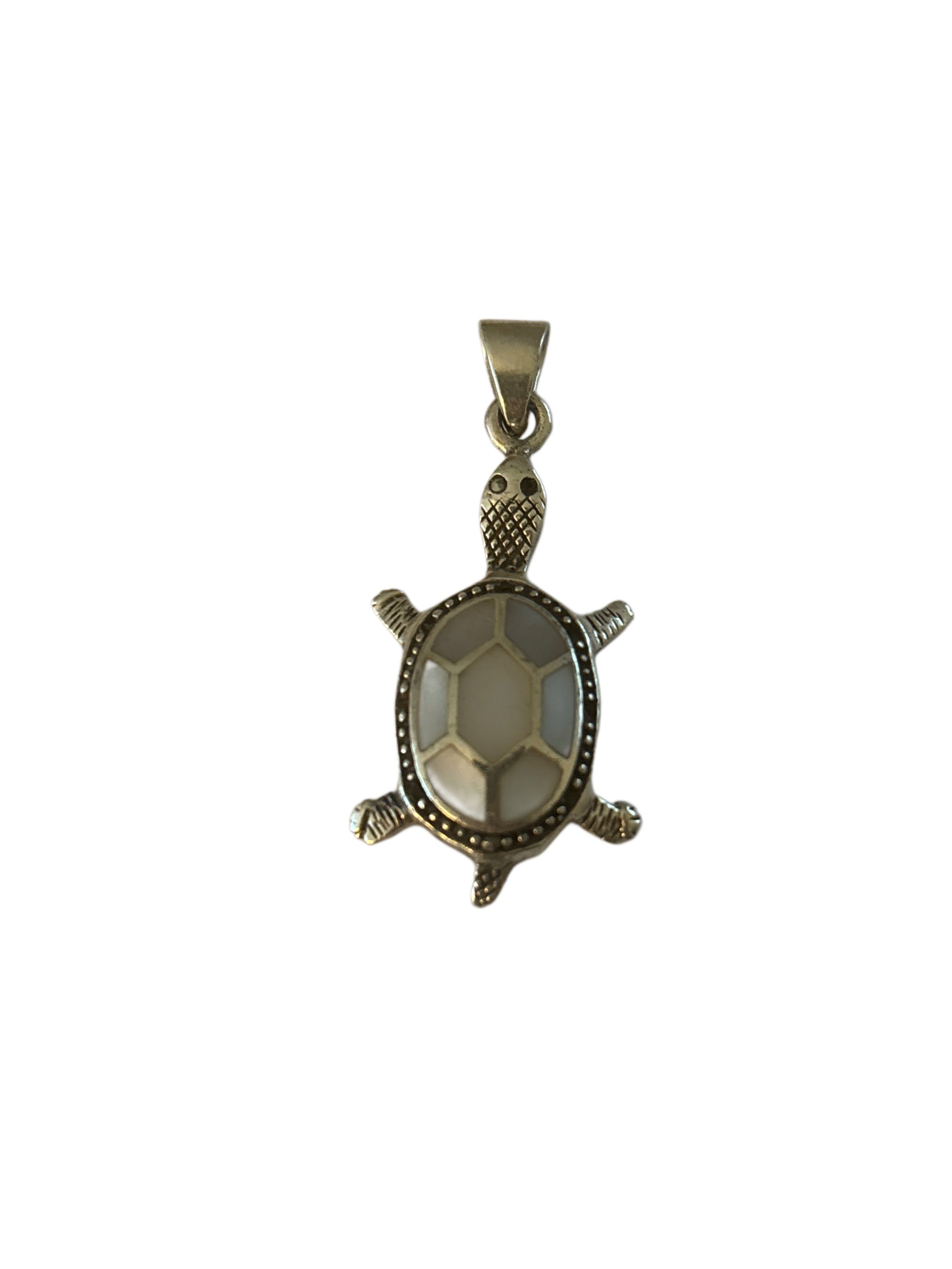 CIONDOLO IN ARGENTO 925 - TARTARUGA E MADREPERLA