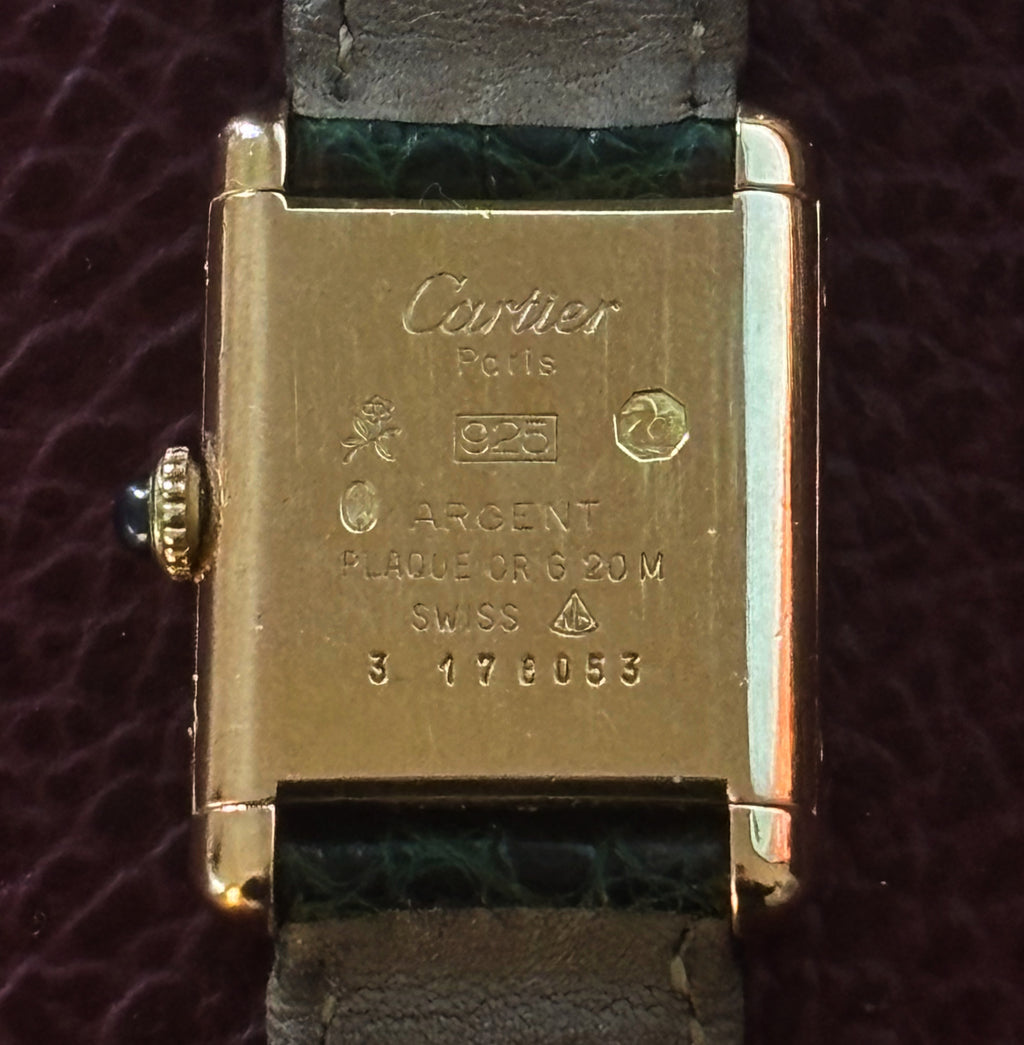 Cartier Tank vermeil Onyx