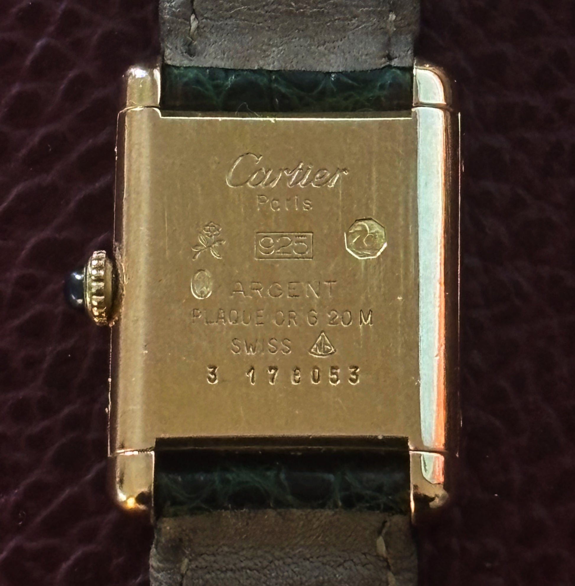 Cartier Tank vermeil Onyx