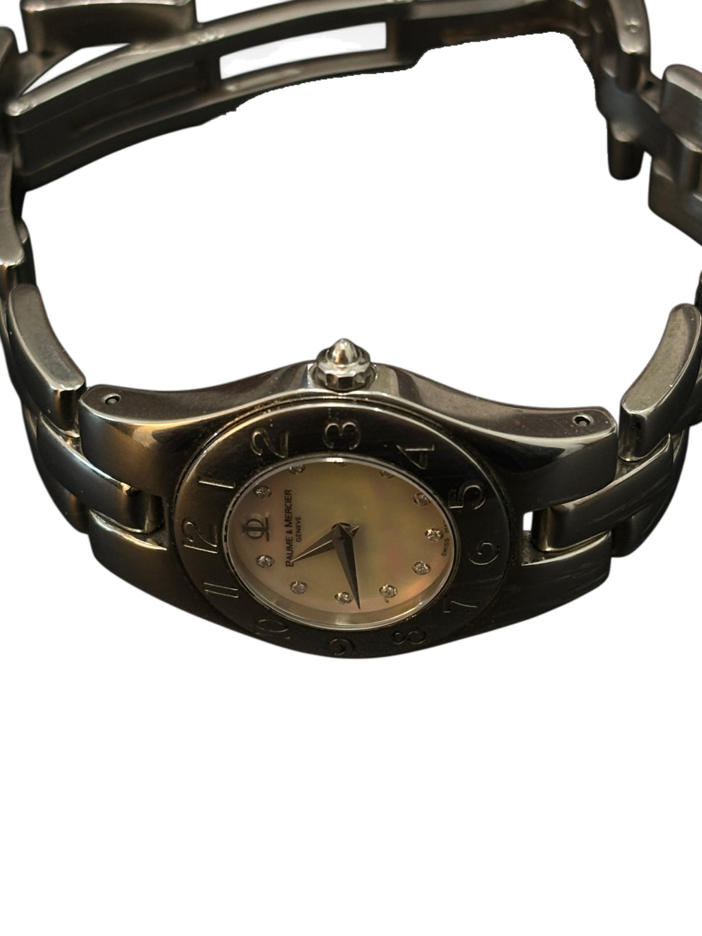 Baume & Mercier Linea FULL SET, MOP DIAL, 2005 YEAR, STEEL AND DIAMONDS. BEST P-