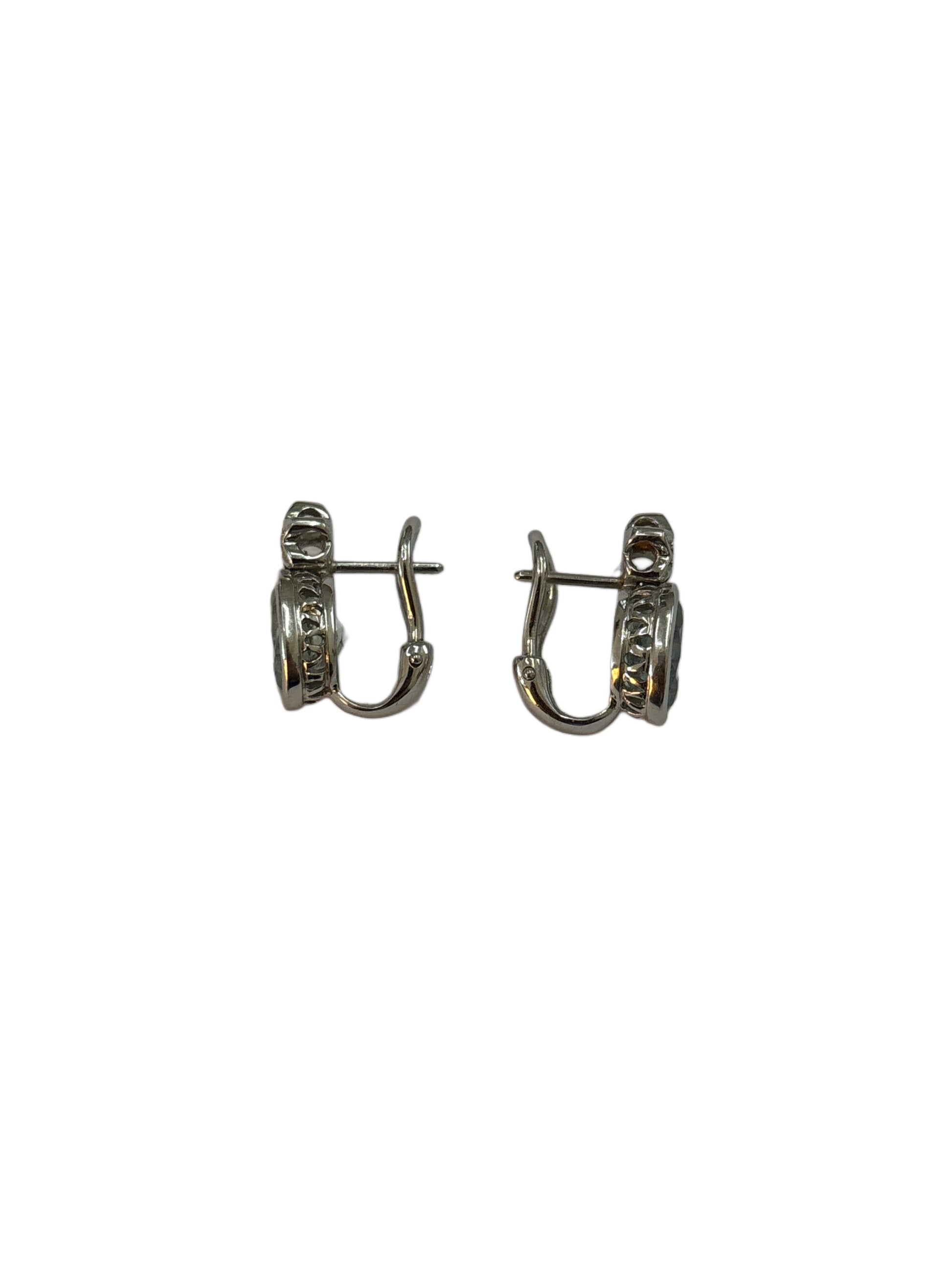 AQAUMARINE EARRINGS 7G 18KT